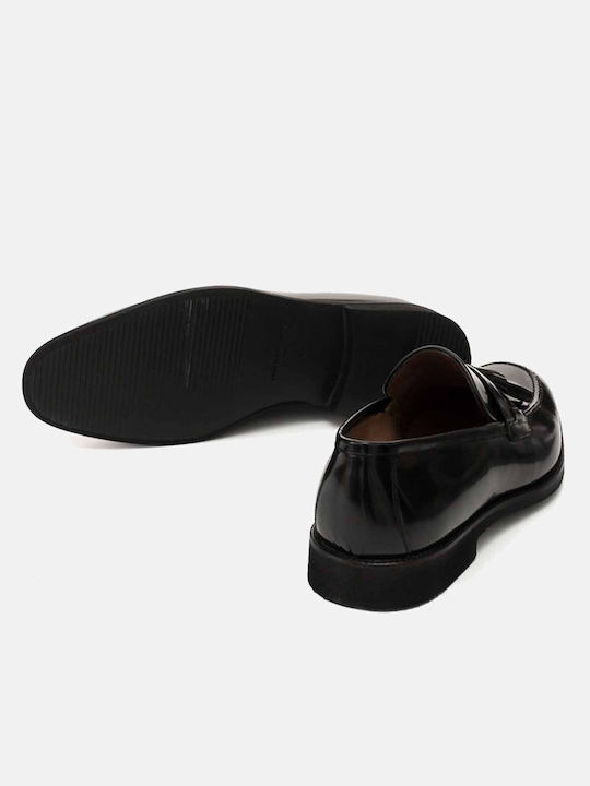 Δερμάτινα Ανδρικά Loafers σε Μαύρο Χρώμα