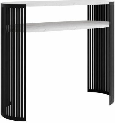 Oswego 143 Konsole White Marble, Black L100xB30xH86cm