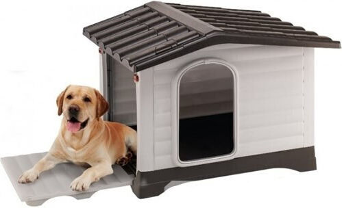 Glee Olympus Dog House Plastic Outdoor Gray 87x72x77.5cm