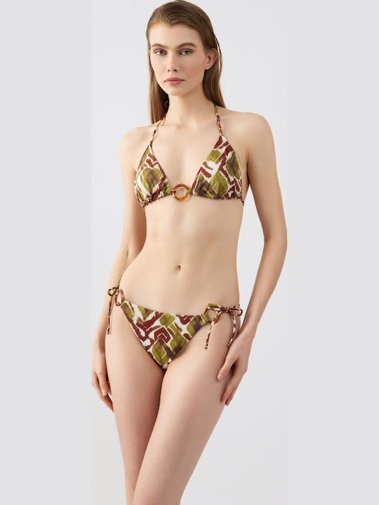 Bikini Τριγωνάκι Khaki Ethnic