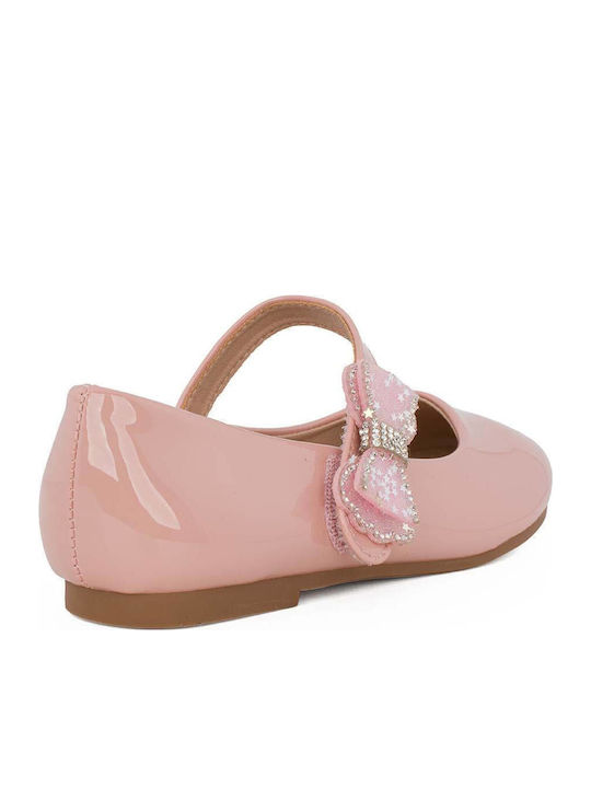 Kids Ballerinas with Hoop & Loop Closure Pink