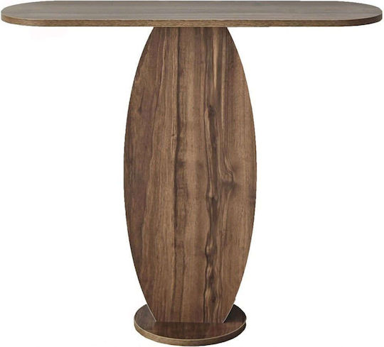 Κονσόλα Ellittica 552nos2495 100x30x81cm Walnut Μοριοσανίδα Μελαμίνη