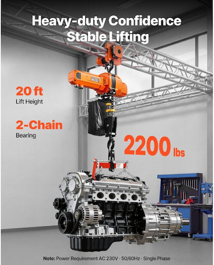 Vevor System for Lifting / Pulling Loads for Load Weight up to 1t