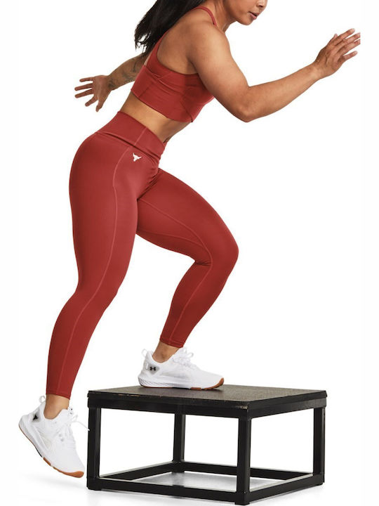 Project Rock Crossover Training Damen Leggings mit Formendefinition Rot