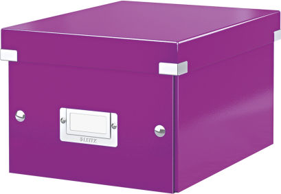 Leitz Archive Box 216 X 160 X 282 Mm Leitz Click Store Laminated Cardboard Purple