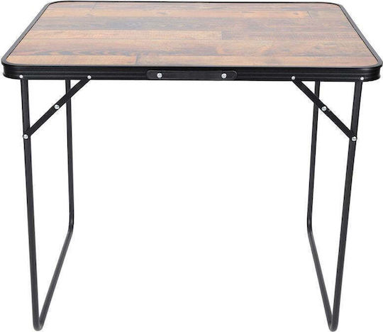 Enero Steel Table for Camping Folding in Case 80x60x70cm Black