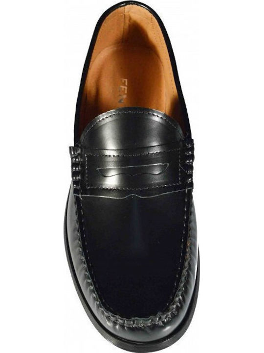 Leder Herren Mokassins in Schwarz Farbe