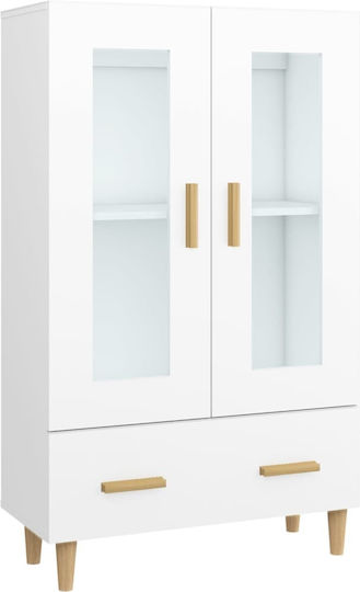 Wall Living Room Display Cabinet made of Particleboard with Glass Sonoma 70x31x115cm