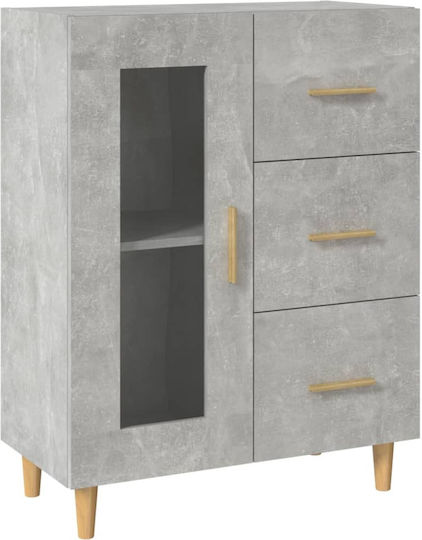 Floor-standing Living Room Display Cabinet made of Particleboard with Glass Sonoma 69.5x34x90cm Floor-standing Living Room Display Cabinet made of Particleboard with Glass Sonoma 69.5x34x90cm