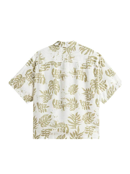 Vans Short Sleeve Floral Shirt Soft Sage