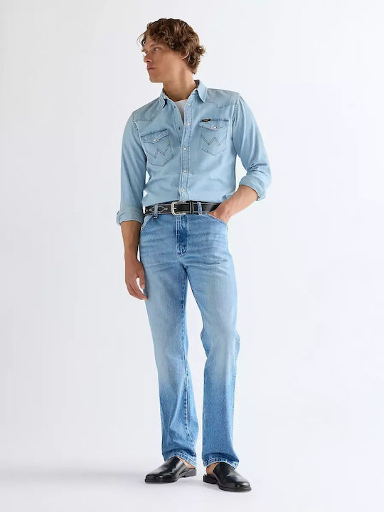 Μακρυμάνικo Τζιν Πουκάμισο Washed Blue