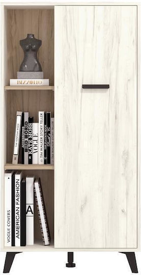 Umbria POP Επιδαπέδια Βιτρίνα από Μοριοσανίδα Grey Oak / Λευκό 67.5x33x130.5cm 11011881 Umbria POP Επιδαπέδια Βιτρίνα από Μοριοσανίδα Grey Oak / Λευκό 67.5x33x130.5cm 11011881