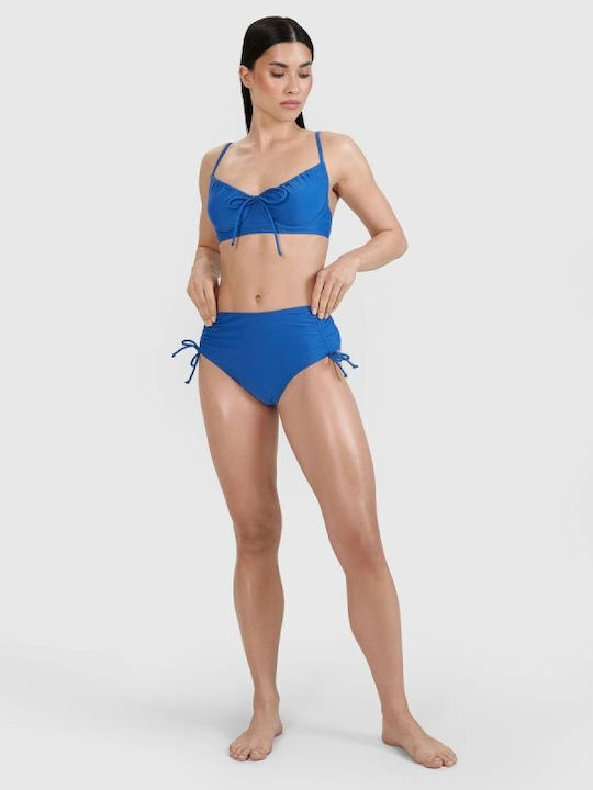 Bikinihosen Slip Hohe Taille Blau