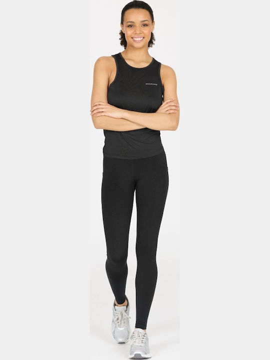 Damen Sport Top Ärmellos Schnell Trocknend Schwarze