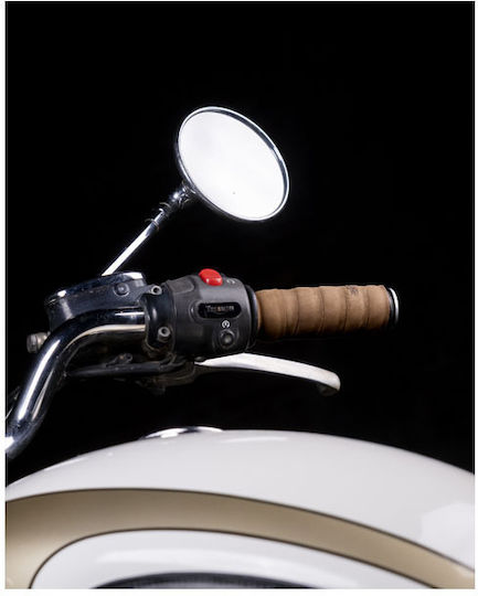 Tripmachine Leather Protective Motorcycle Grip Tape Brown Leather Handlebar Grip Wraps Tobacco Brown