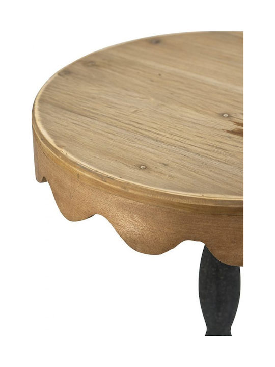 Solis Round Metal Table Brown 30.3x30.3x75cm