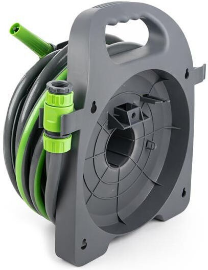 Wall Reel Garden Hose Pipe Set 1/2 15m