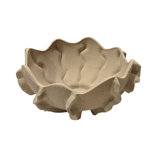 Decorative Ceramic Beige Bowl 28x28x3.5cm