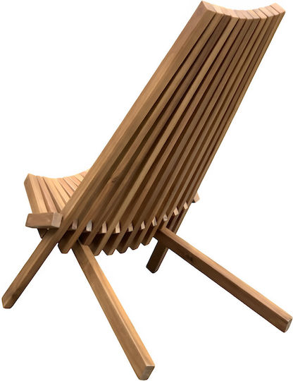 Noxen Garten-Sessel aus Holz Beige 50x74x89 cm