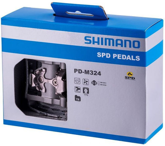 Shimano Pd-m324 Πετάλια Ποδηλάτου Κουμπωτά Γκρι
