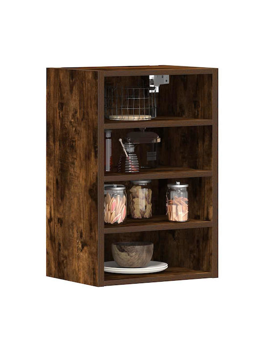 Wand Wohnzimmer Vitrine aus Spanplatte mit Glas Coffee 40x29.5x60cm