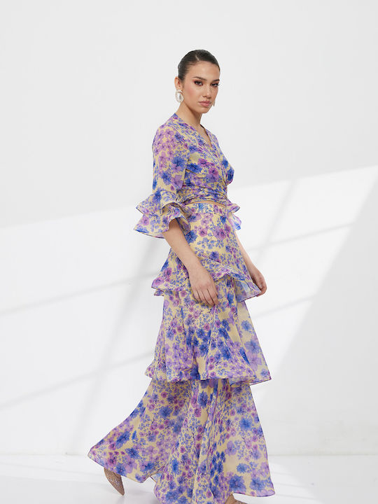 Set With Purple Floral Skirt