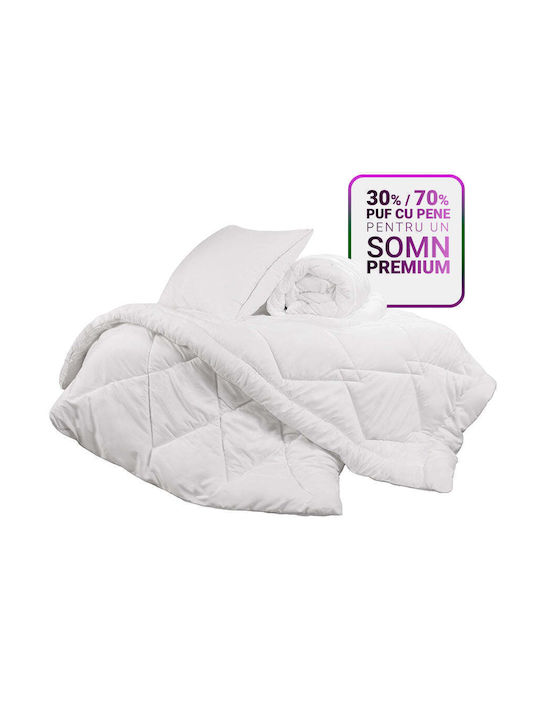 HappyNest Κουβερτοπάπλωμα Πουπουλένιο Διπλό 200x220εκ. 800