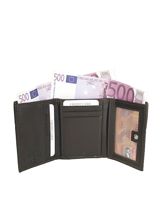 Small Leather Women's Wallet with RFID Brown