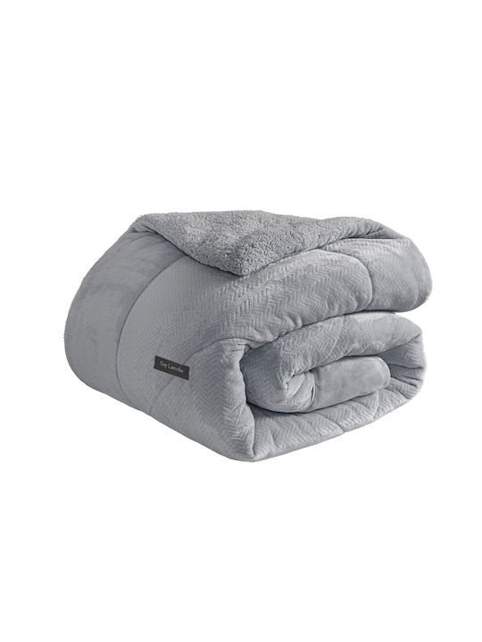 Guy Laroche Husă de pătură Semi-dublu 180x240cm Moore Argint 780 g/mp²Gsm