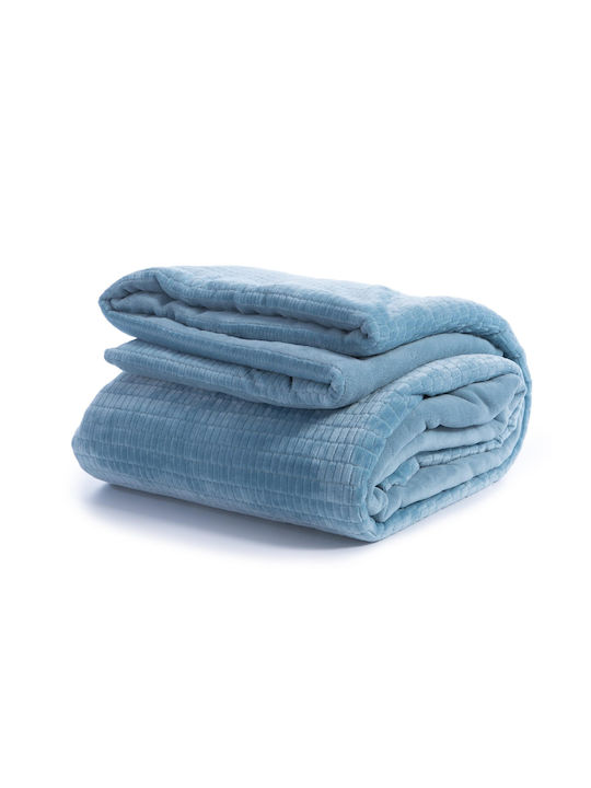 Nef-Nef Homeware Duvet Cover Queen 220x240cm Ezra Blue 240 GSMGsm
