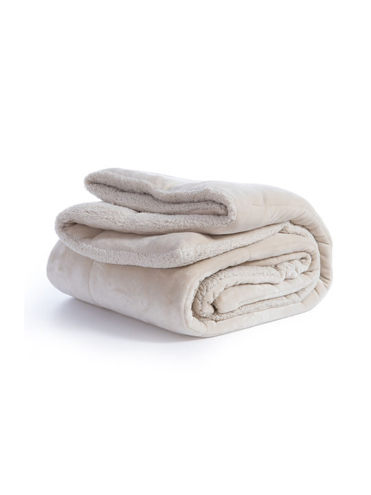 Nef-Nef Homeware Duvet Cover Queen 220x240cm Singular Beige 220 GSMGsm