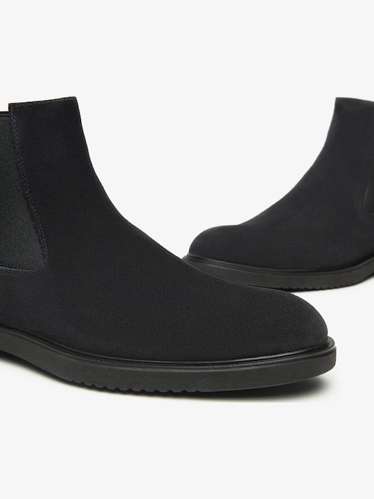 Ghete Chelsea Din Piele Albastre