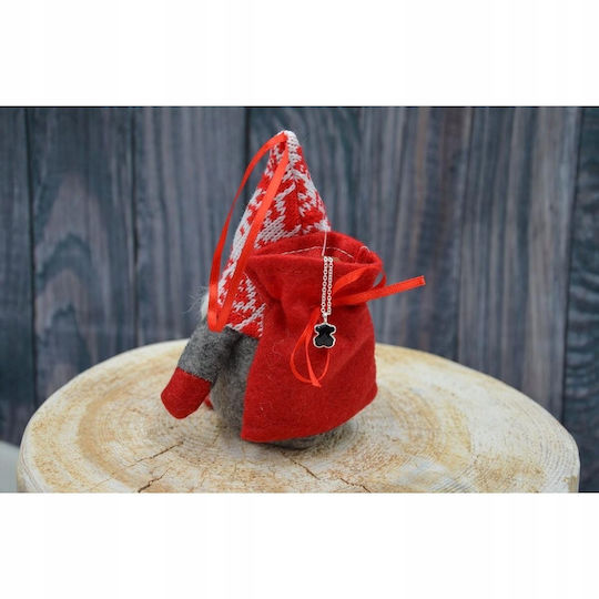 Dekorative Weihnachtsmann Grau Kunststoff 15x7x12cm
