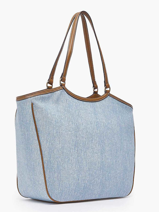 Fabric Women's Shoulder Bag Blue