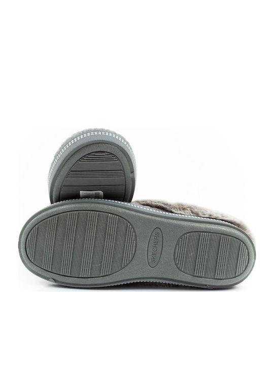 Cozy Campfire Winter Women's Slippers with Fur Gray