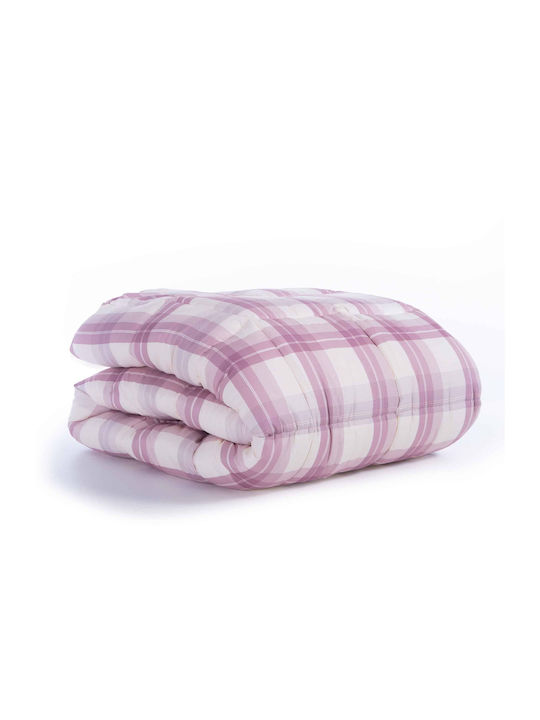 Nef-Nef Homeware Πάπλωμα Υπέρδιπλο με Γέμιση Hollowfiber 220x240εκ. Charlie Μωβ 330 GSM