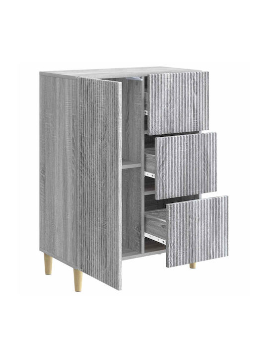 Wooden Sideboard with Drawers Gray Sonoma 66x34.5x90cm