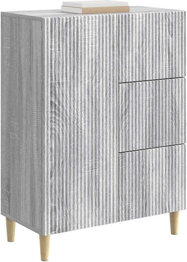 Bufet Din Lemn cu Sertare Sonoma Gri 66x34.5x90cm
