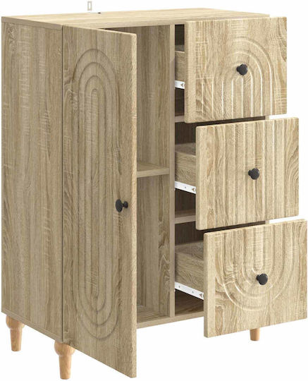 Wooden Sideboard with Drawers Sonoma 66x34.5x90cm