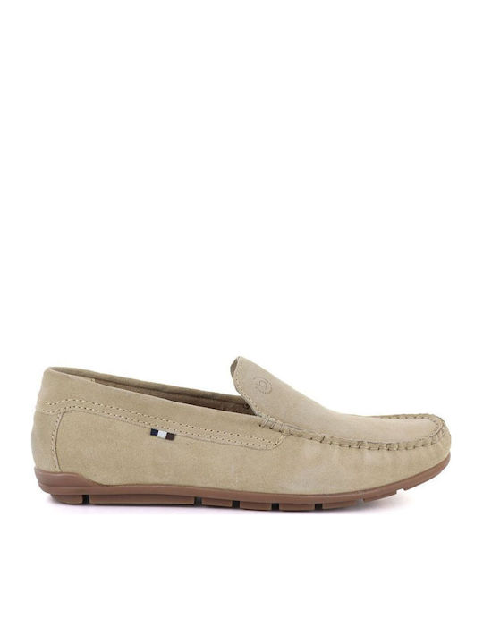 Deri Herren Mokassins in Beige Farbe