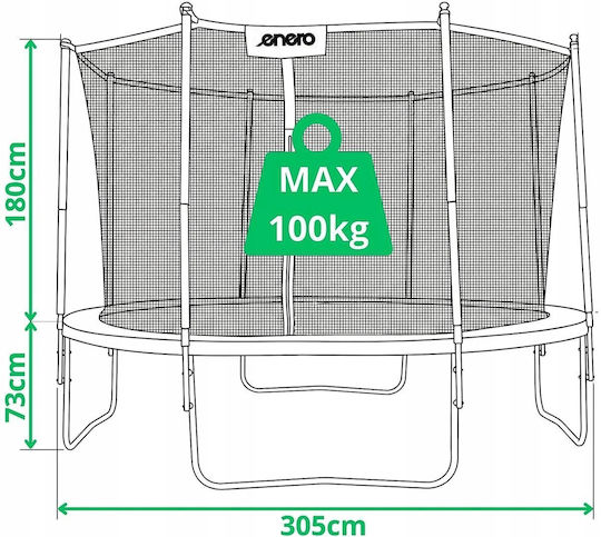 Enero Kinder Trampolin Durchmesser 305cm mit Netz