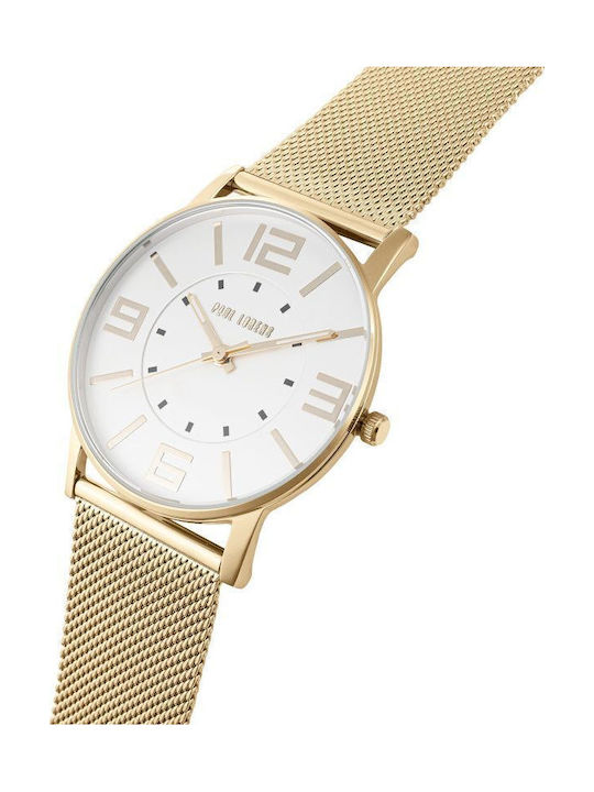 Paul Lorens Women's Watch 22mm Battery with Gold Metal Bracelet