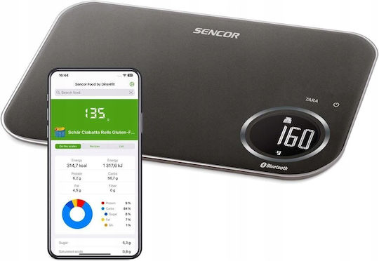Sencor Ψηφιακή Ζυγαριά Κουζίνας έως 8kg Λευκή