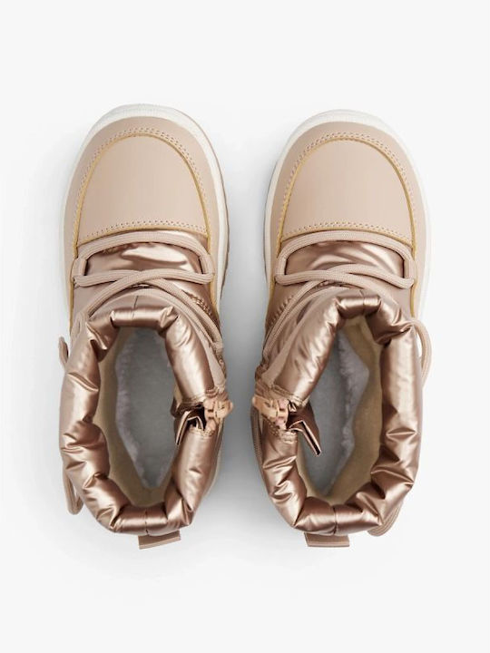Kinderstiefel Schnee Gold