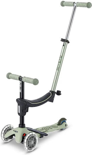 Micro Kids Scooter Mini2Grow Deluxe LED 2.0 3-Wheel with Seat for Ages 1-5 Pink