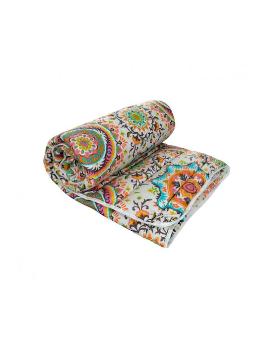 Alcam Πάπλωμα Μονό 140x200εκ. Kantha Πολύχρωμο 250 GSM