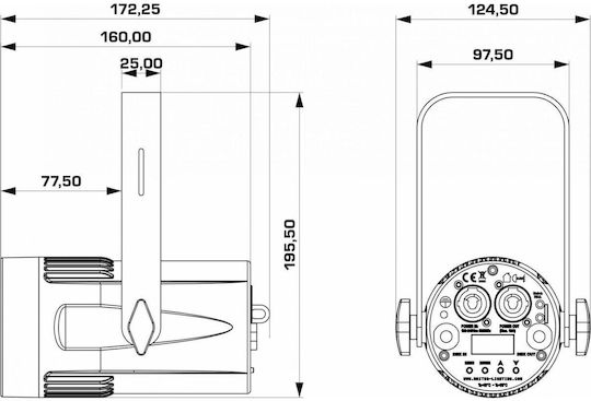 Briteq Προβολέας Spot LED DMX BEAMSPOT-1 DMX NW LED