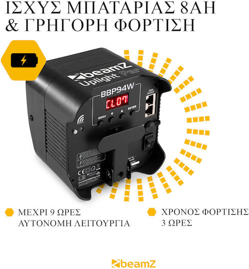 BeamZPro Φωτορυθμικό LED PAR BBP94W RGBWA / UV