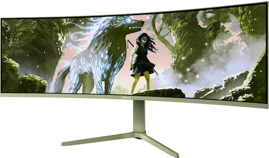 Arozzi Nova Gebogener Monitor 49" 5440x1440 165Hz mit Reaktionszeit 4ms GTG Grüne