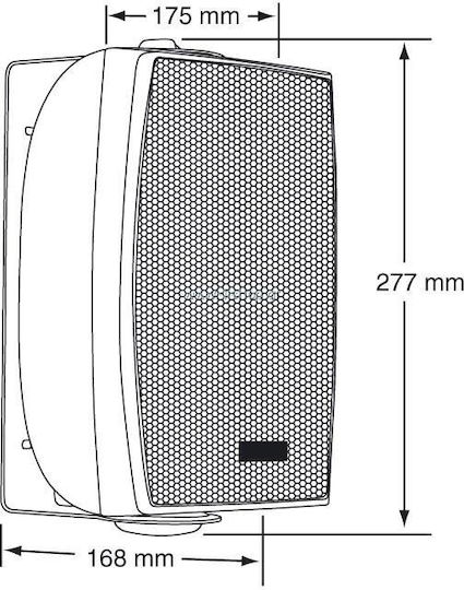 Audiophony EHP410 Επιτοίχιο Ηχείο (Τεμάχιο) Μαύρο H9761